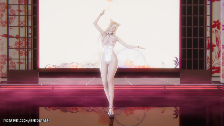 3D-Hentai Games: Mmd Gokuraku Jodo Ahri Sexy striptýz League of Legends Hentai...