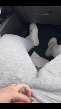 Playing with My Big Pussylips in the Car
