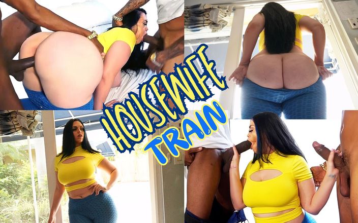 Pawg Queen: Давящая белая девушка с большой шикарной Ryan улыбается ягодицами с двумя