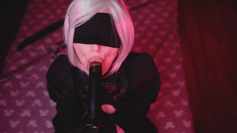 Mysweetalice: BBC Nier Automata cosplay BBC blowjob Mysweetalice aka Mykinkydope