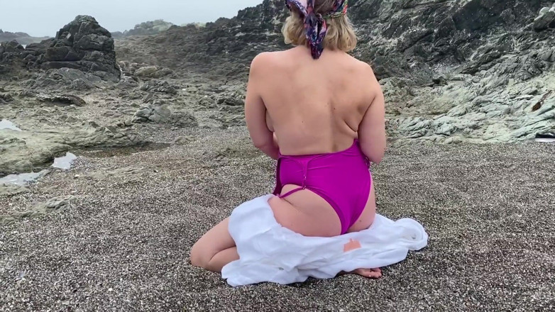BoobznBonerz: Domácí amatérské scény šukání na pláži - sexy blonďatá manželka | MILFka | Velké...