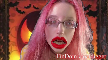 FinDom Goaldigger: Ugly cock transforms into ugly Halloween toy