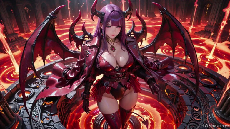 Seraphina Vale: Regina del Demone dai capelli viola! una Festa proibita sul...