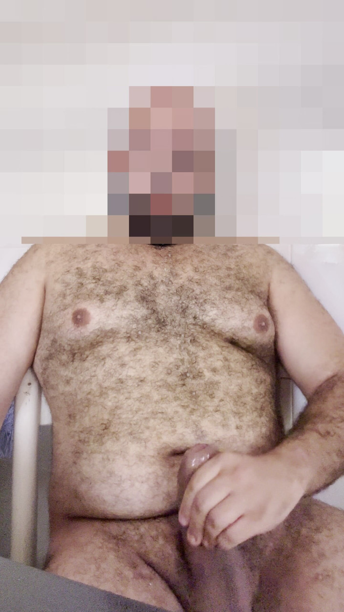 FurryCubster: Horny Bear Cub Jerks off Thick Uncut Cock and Shoots...
