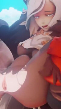 Shenhe Gets a Rough Anal Fuck by a Mitachurl and Gets a Huge Anal Creampie - Genshin Impact