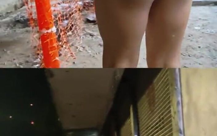 Traviezisha: Doppelkamera: Exhibitionistische sissy in tanga macht ihren hintern auf der...
