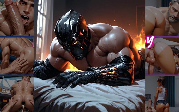 Real narrated fantasy: Ai Masked Gay Man Cosplay Gay Porn