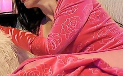 PandoraSG: Echtes weinendes goth im samtkleid