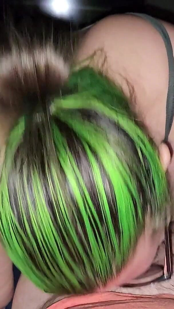 Green Haired Wife Sucks and Fucks (Fun house wife)