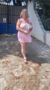 Pink Babydoll Tit Bounce Outdoor Walk
