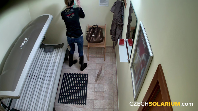 Czech Solarium: Czech Solarium 44: Slim Young Woman Shows off Naked in the...