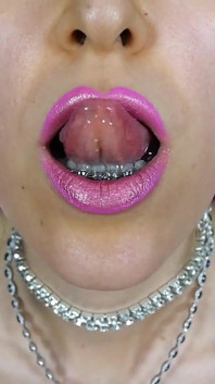 Shiny Lips and Oiled Small Tits Worship