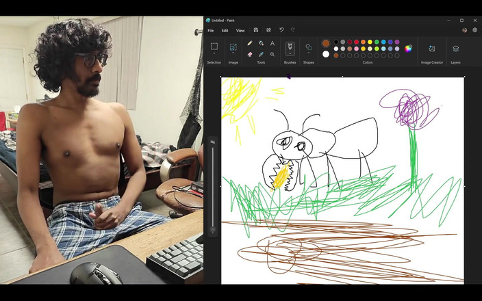 NANDgasm: Yarağımı okşuyorken karınca çizmeye çalışırken bilgisayar ekranımı paylaşıyorum