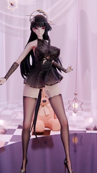 [mmd] бутік, вибачте, непристойні рядки; ; чорний шовк; Розпилення води