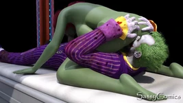 Joker Conjigual bezoek van Poison Ivy in de Mazimum veiligheidsgevangenis - Area 51