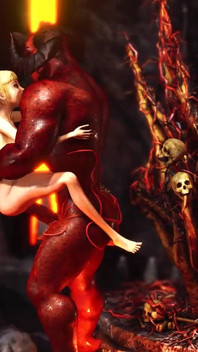 Inferno. Žhavý sex v pekle. Ďábel tvrdě šuká mladou sexy otrokyně