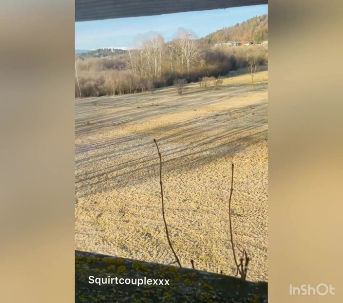 Spuirtcouplexxxx: Pancutan mani di luar dan berkongkek di tempat duduk pemburu...