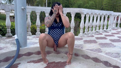 JessieRoss: Páni. Je to můj 4. běh dne a hodil kapky spermatu...