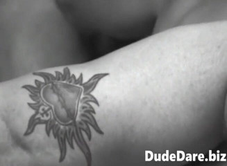 DudeDare: Black and white xxx video of steamy gay gangbang