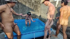 Candy crush si sapi kencing 4 on 1 dengan minuman kencing dan peras susu