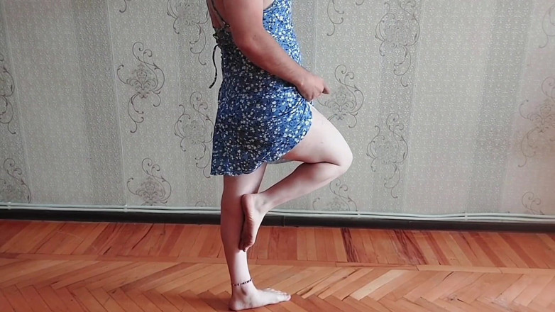 Kitty_Cross: Short Dress Hot Ladyboy Solo Dance Striptease Big Butt Shemale...