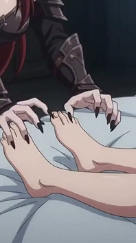 Succubus bir kızı gıdıklıyor.