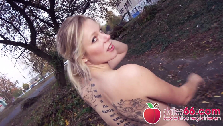 Dates66: Blonde Claudia Swea screwed in the middle of Berlin!