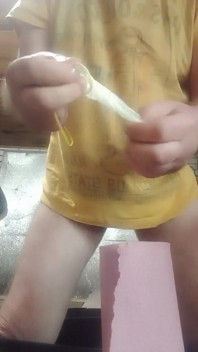 Fucking a Kitchen Towel with a Condom