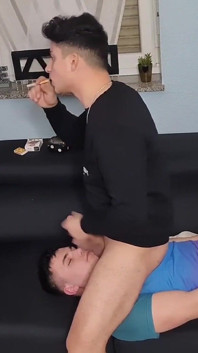 Nice Boys Blowjob, Cigarettes and Cum on Face