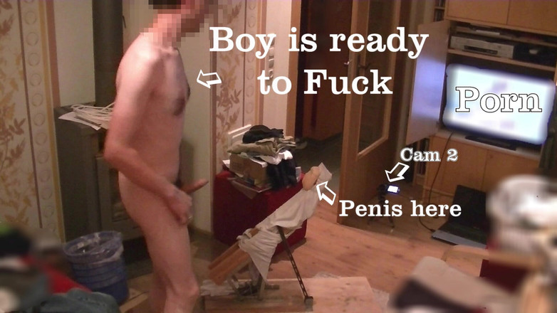 Mark Hannes: Masturbace ve stoje Fleshlight Stand Fuck Masturbace