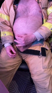 Cum on Fireman Turnout Pants