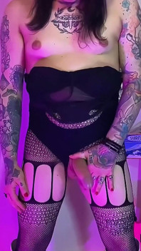 Trans Girl Emma Ink Masturbates with Her Big Cock