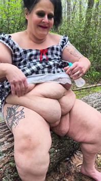 Slutty Girl Bottle Pumps Pussy for Stepdaddy in the Woods Squirting so Good
