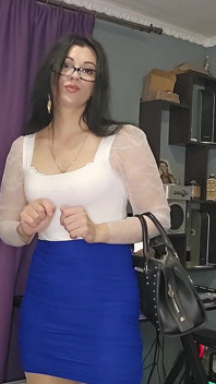 Stepfather Sent His Personal Whore Instead of a Computer Tutor. Dildo Pussy Fucking, Stretching, Seduction, Dirty Talk, Heel