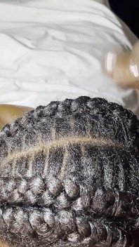 Hair Fetish for Ebony Teen Receiving Cum