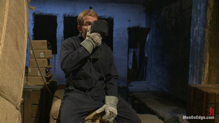 Men on Edge: Captured Dock Worker Gets Jacked up by Two Perverts