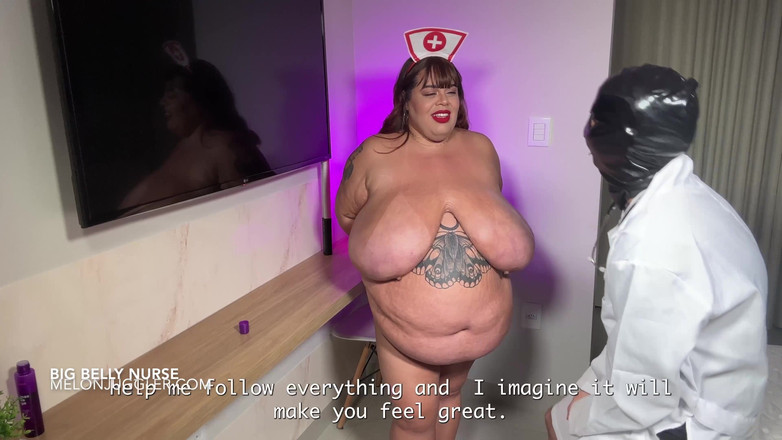 Angel BBW: Angel BBW sestra s velkým břichem šuká doktora