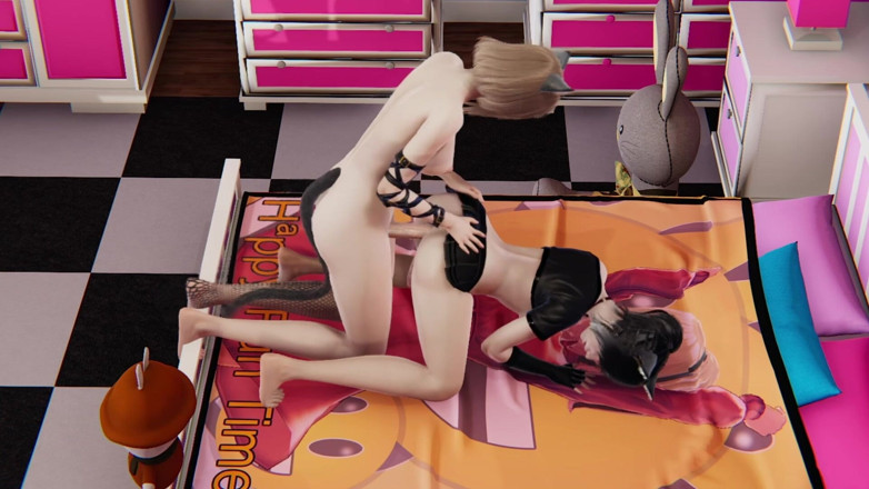 Banana X: Due gatti futanari - sperma in bocca, sesso intenso ed eiaculazione...