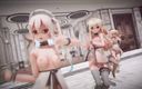 Mmd anime girls: Tarian seksi gadis anime mmd r-18 (klip 3)