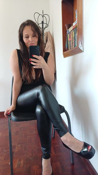 My Long Legs in Leather Leggins