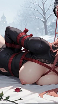 スノーイーローズ&精液まみれのサレンダー:冬のMILFのディルドの饗宴