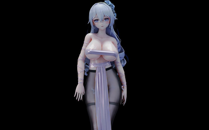 MikuMotion: [mmd] ördek ördek Wa Da Da yağ parlak mor bandeau açık külotlu...