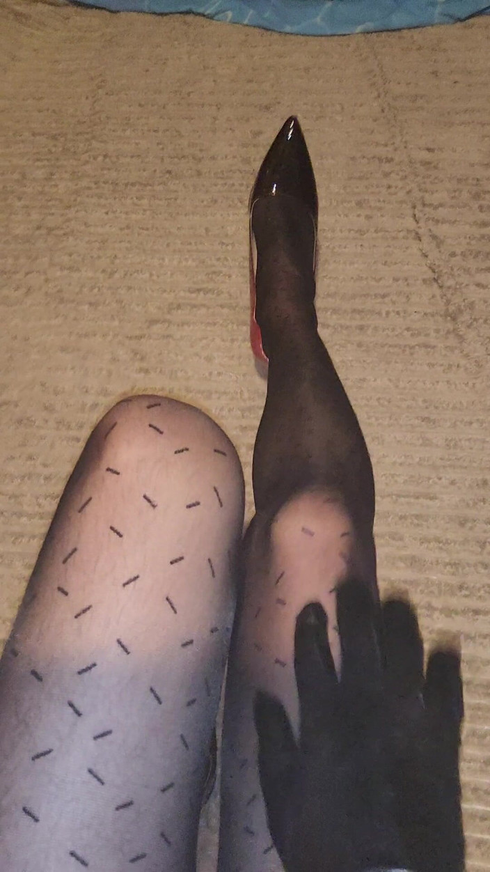 LoverPantyhose: Дражнить мій візерунок, чорні колготки