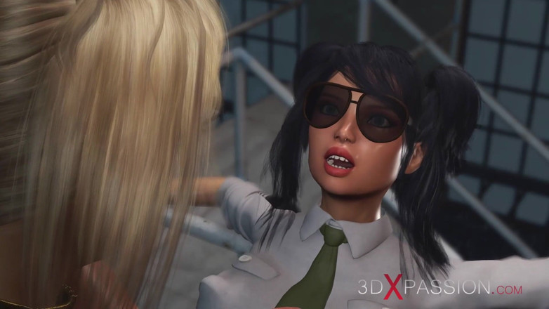 3dxpassion: Rough sex in prison! Harley Quinn fucks hard a female...