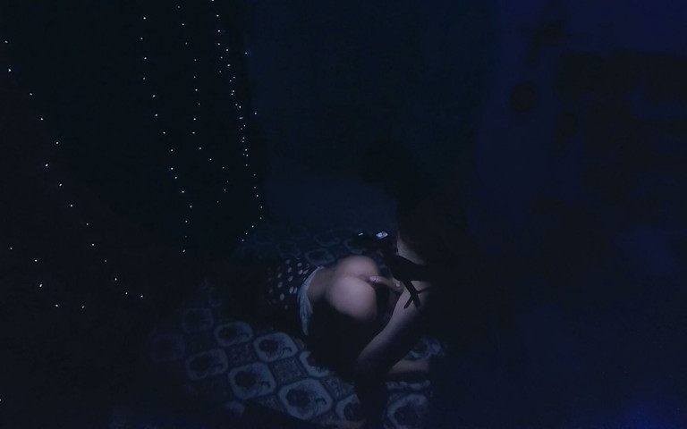 Mature Fitness Woman with Huge Clitoris...fucked in Low Light (Black beard)