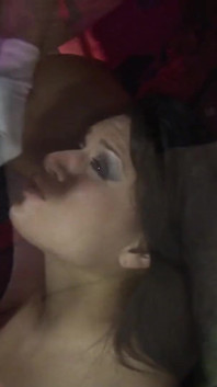 Eva Angelina comes in her mouth and she licks