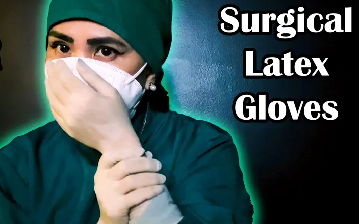 DominaFireOfficial: Surgical latex gloves fetish ASMR
