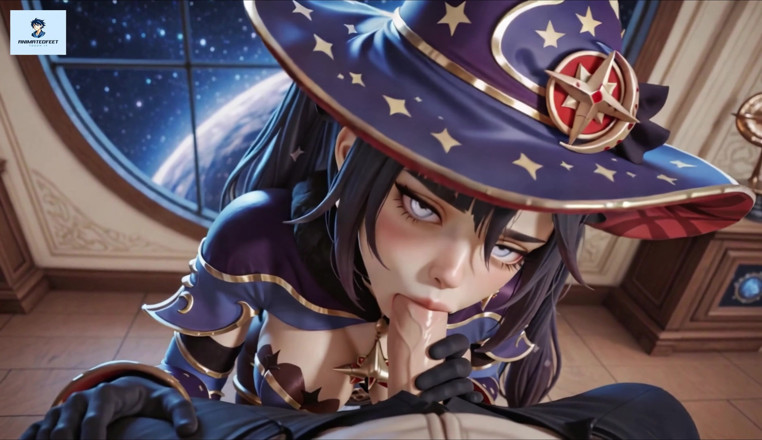Animatedfeet: Genshin Impact Mona Animated Anal Feet Blowjob