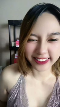 Blonde Asian Girl Masturbating with Milk