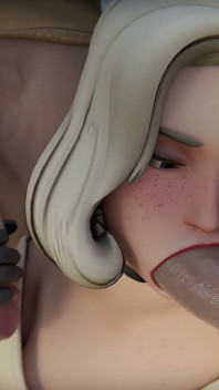 Mercy ดูดสองควยใหญ่ - แอนิเมชั่นแอ